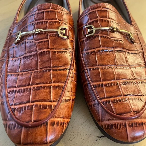 Sam Edelman Women’s Loraine Bit Loafer - Cognac Croc Leather - Size 9 - Picture 9 of 10